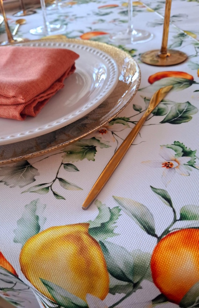 Mantel Redondo Cítrico