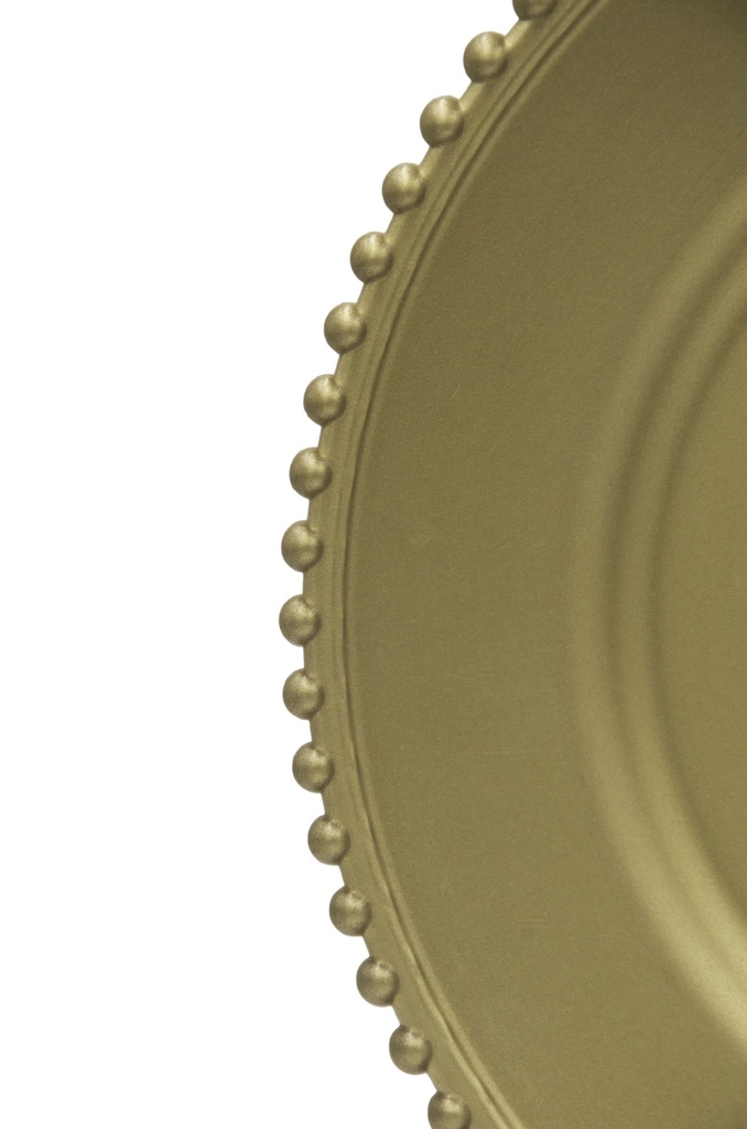 Plato Base Perlas Doradas