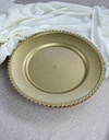 Plato Base Perlas Doradas