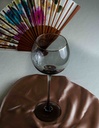Copa humo filo dorado
