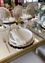 Mesa de Espejo Dorada