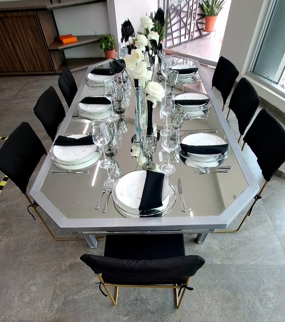 Mesa de Espejo Plata