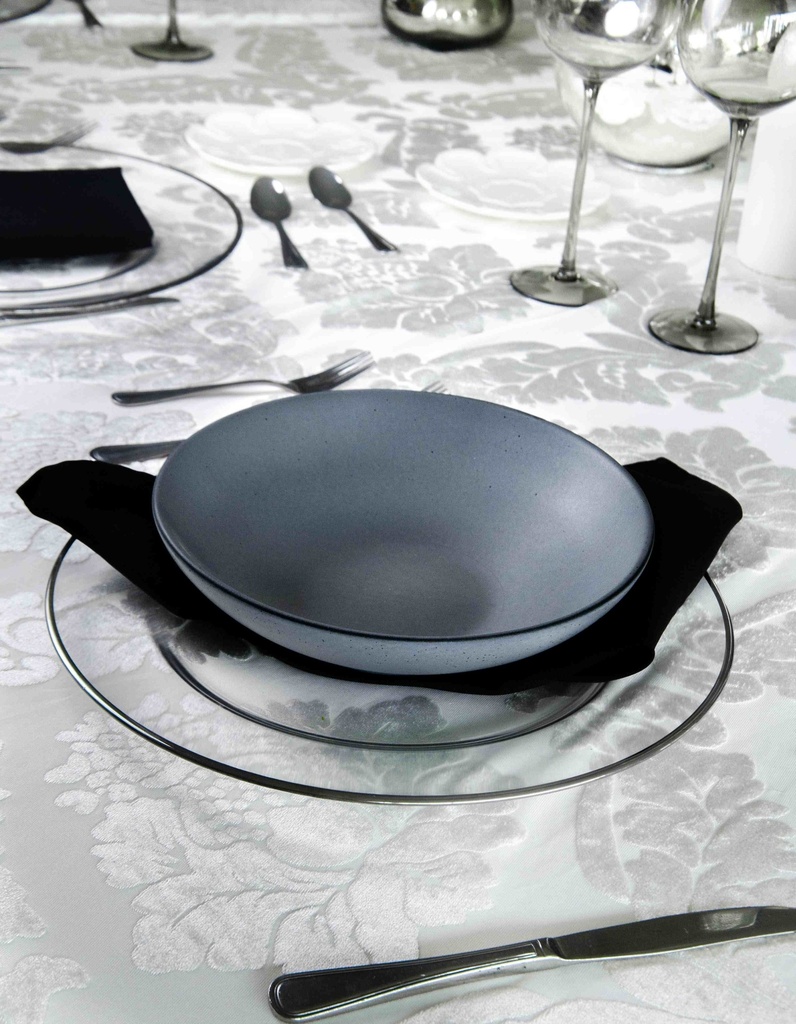 Plato Hondo Gris