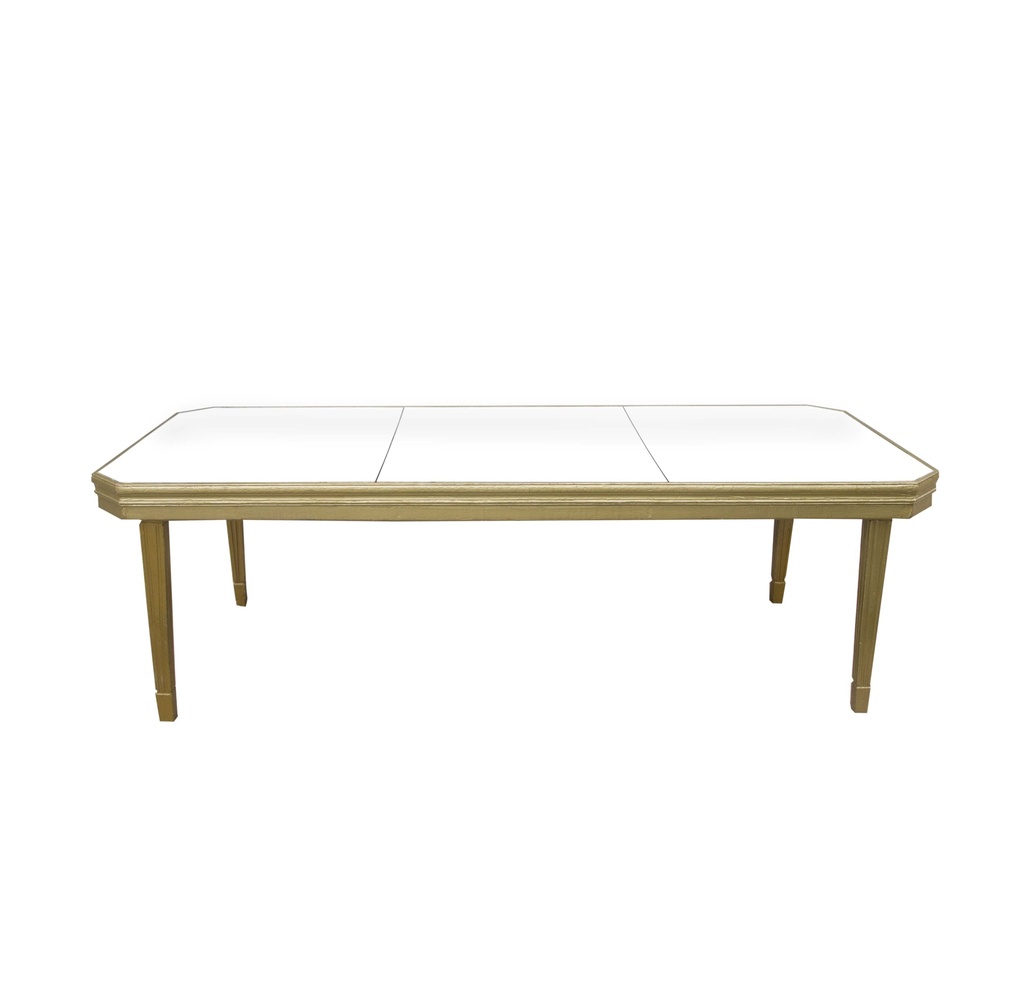 Mesa de Espejo Dorada