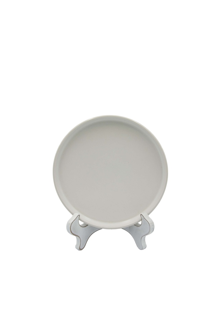 Plato Pastelero Alto Blanco