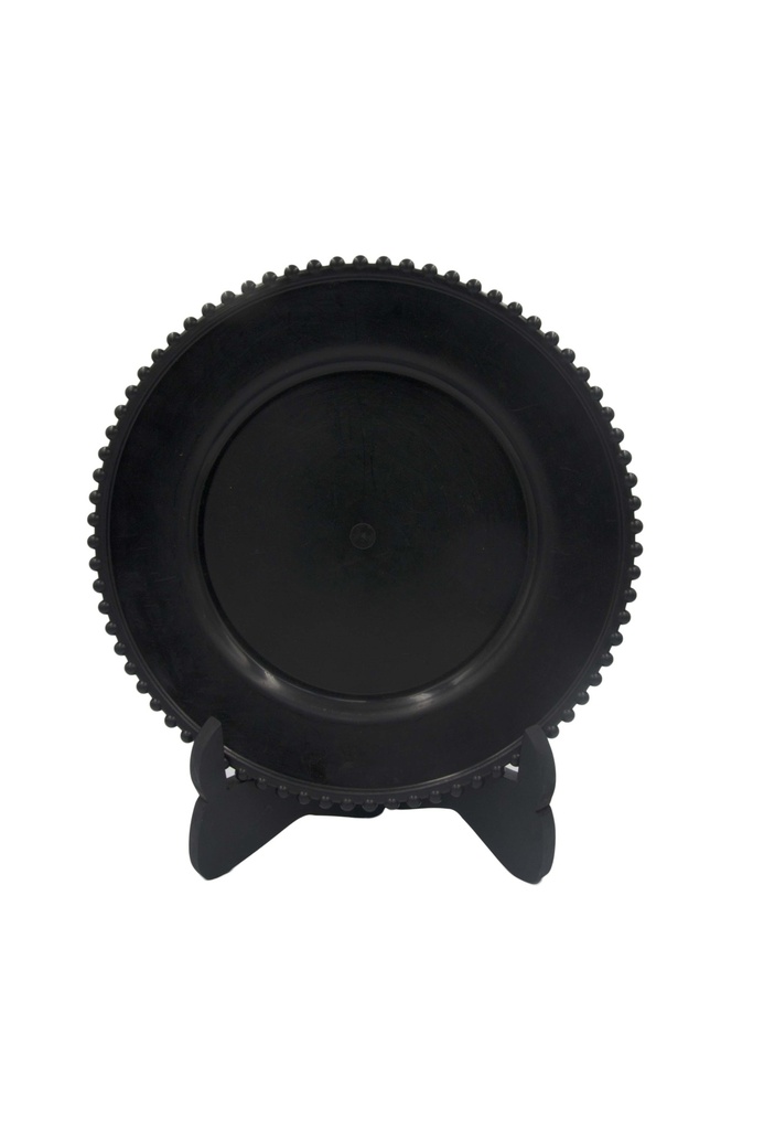 Plato Base Perlas Negras