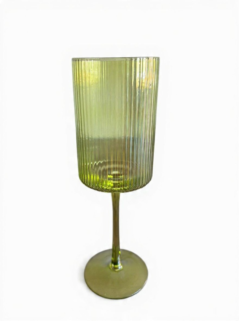 Copa Cilindro Rayas Verde