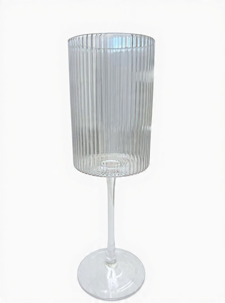 Copa Cilindro Rayas Transparente