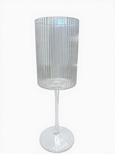 Copa Cilindro Rayas Transparente